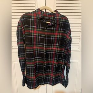 Multi color plaid Pacsun, boxy fit flannel, size large.